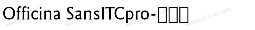 Officina SansITCpro字体转换